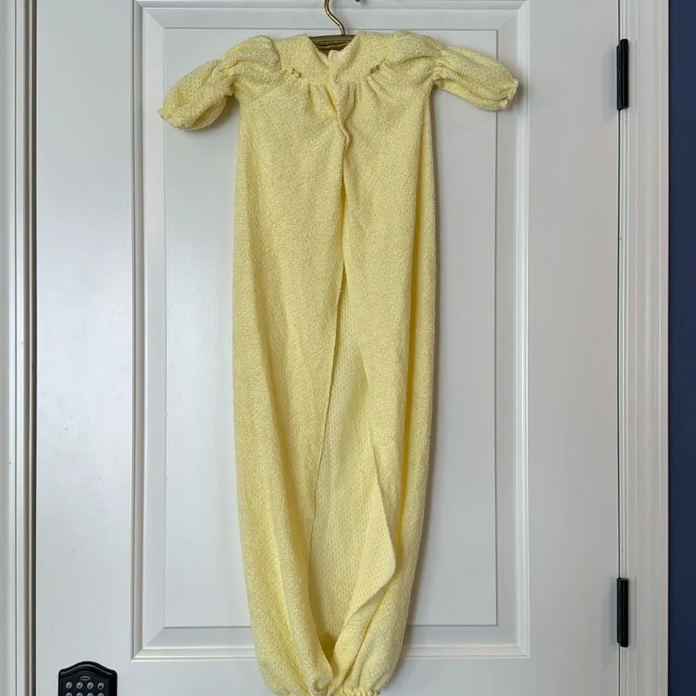 Baby Bliss size 6 months vintage baby night gown yellow